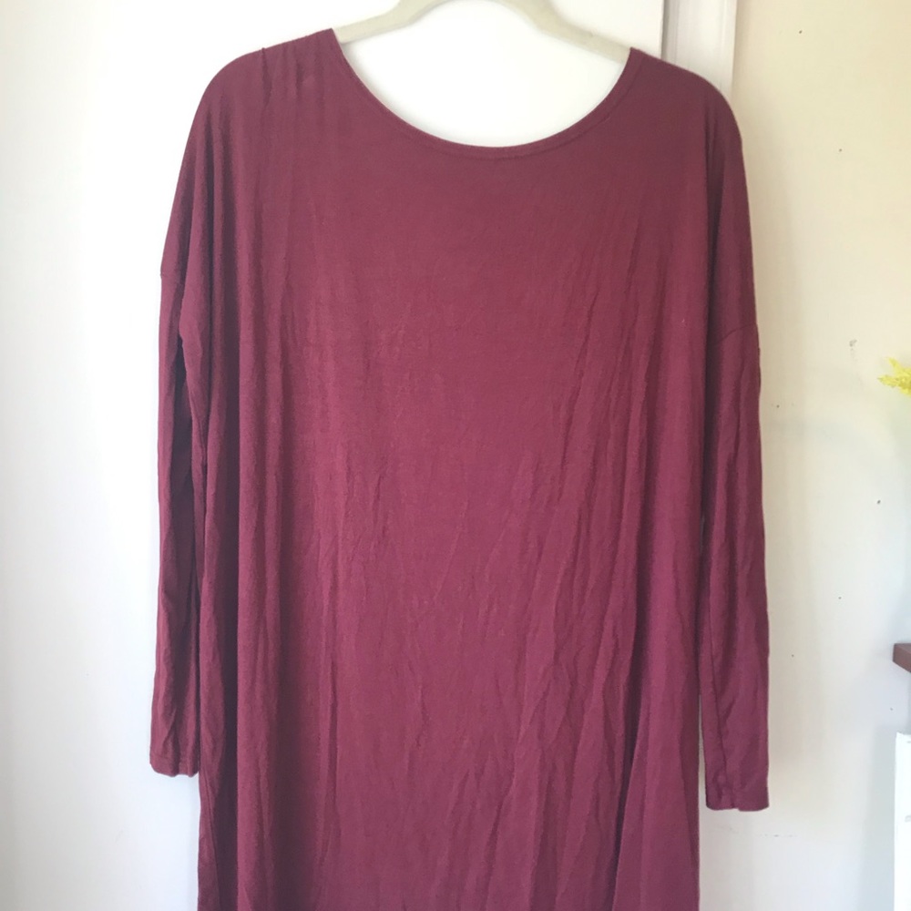 Maroon piko dress